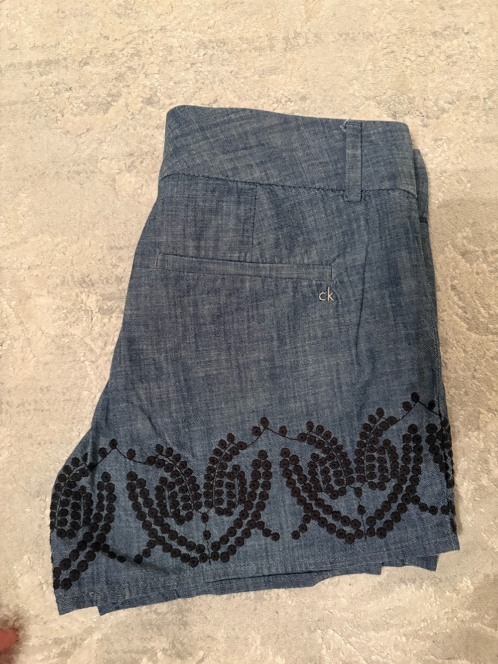 Calvin Klein Linen Blue Shorts